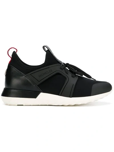 Shop Moncler Runner Sneakers In Black