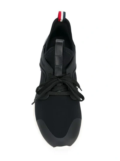 Shop Moncler Runner Sneakers In Black