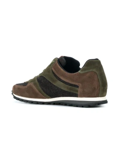 Shop Al Duca D'aosta Panelled Detail Sneakers In Green