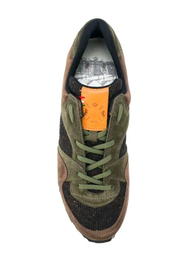 Shop Al Duca D'aosta Panelled Detail Sneakers In Green