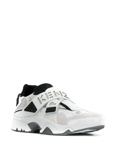 Shop Kenzo Colour-block Sneakers In White