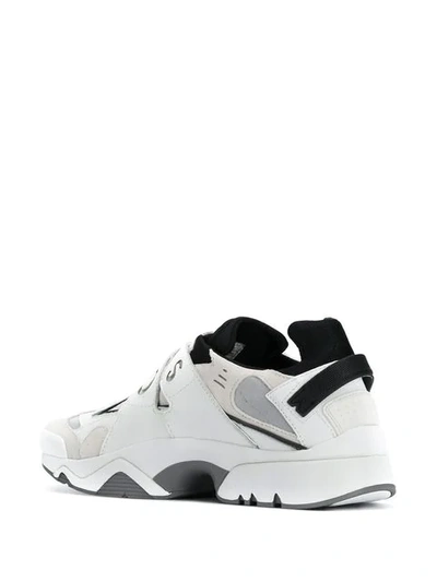 Shop Kenzo Colour-block Sneakers In White