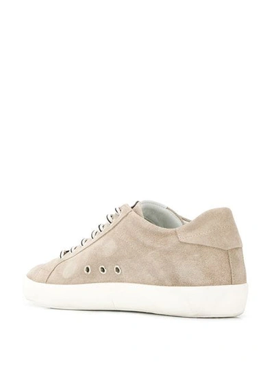 Shop Leather Crown Iconic Low-top Sneakers - Neutrals