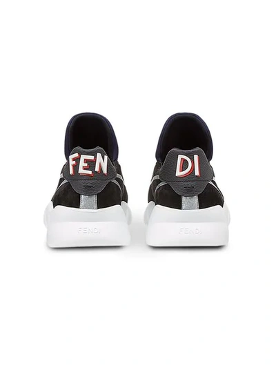 Shop Fendi Runner Sneakers In Black