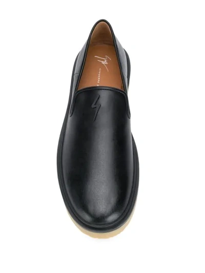 Shop Giuseppe Zanotti Hoffman Flash Loafers - Black