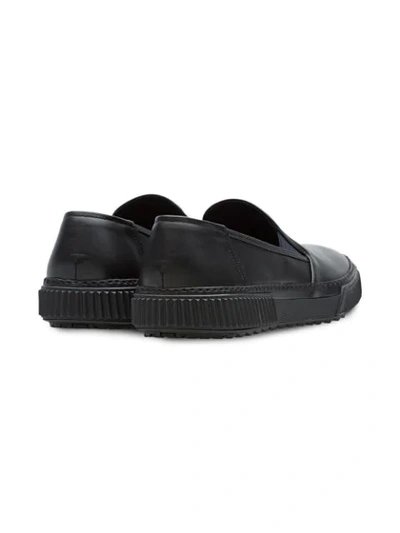Shop Prada Slip-on-sneakers In Black