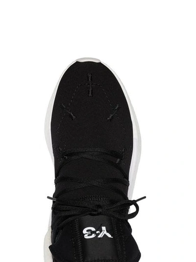 Shop Y-3 Black Kusari Ii Leather And Neoprene Sneakers
