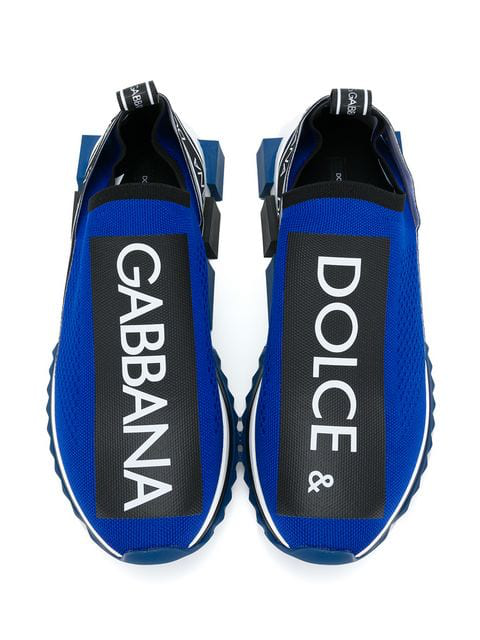 Dolce & Gabbana Men's Sorrento Bassa Maglina Tech Knit Sneakers In Blue ...
