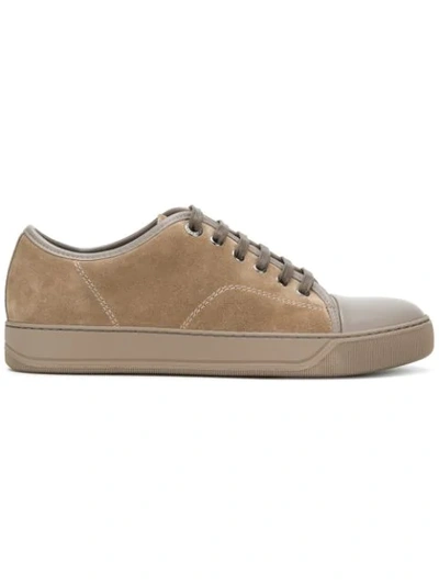 Shop Lanvin Capped Toe Sneakers - Brown