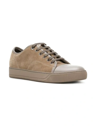 Shop Lanvin Capped Toe Sneakers - Brown
