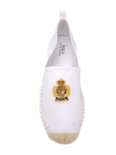 Shop Polo Ralph Lauren Barron Crested Espadrille In White