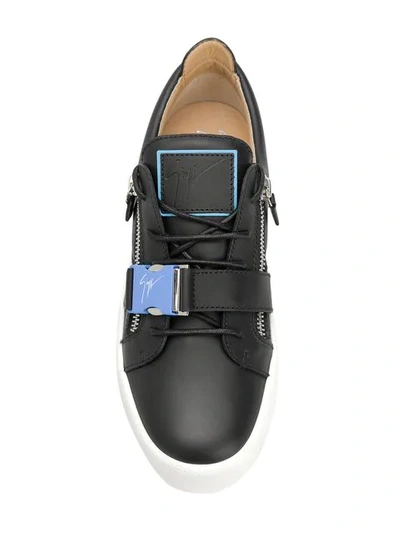 Shop Giuseppe Zanotti Side Zip Sneakers In Black