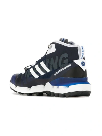 Shop White Mountaineering Lace-up Sneakers In Blue