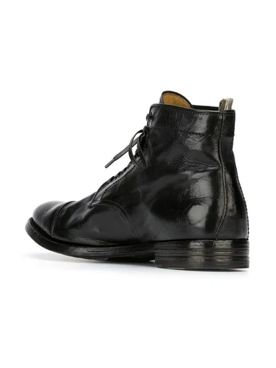 Shop Officine Creative Lace Up Boots In Black