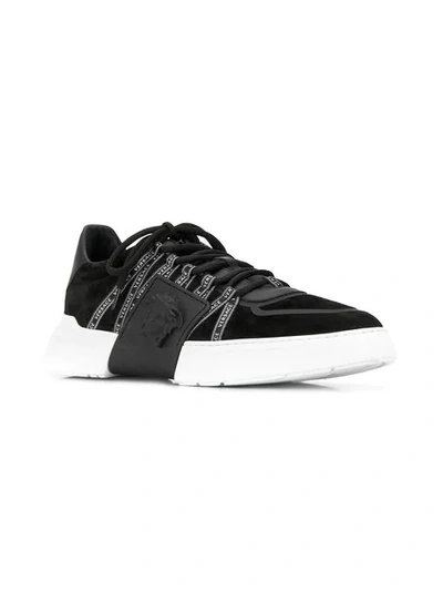 VERSACE LATERAL MEDUSA LOW-TOP SNEAKERS - 黑色
