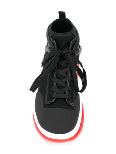 Shop Alexander Wang Panelled Sneakers In Black