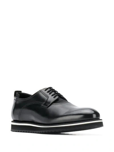 Shop Karl Lagerfeld Contrast-sole Derby Shoes In Black