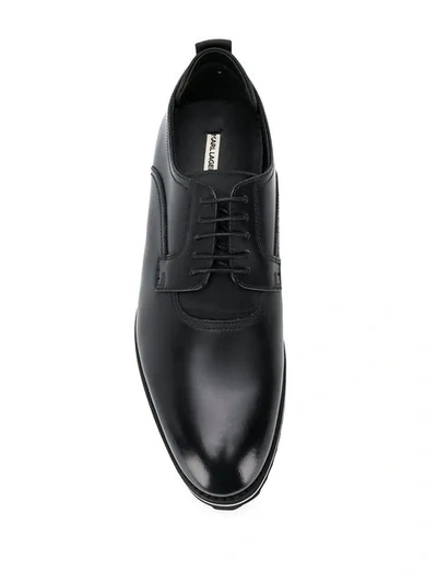 Shop Karl Lagerfeld Contrast-sole Derby Shoes In Black