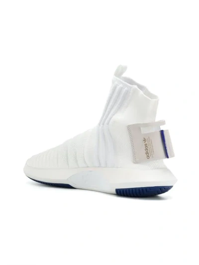 Shop Adidas Originals Crazy 1 Sock Adv Primeknit Sneakers In Ftwr White