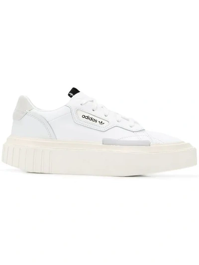 Shop Adidas Originals Hypersleek Sneakers In White