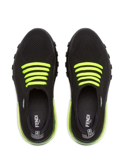 Shop Fendi Slip-on Sneakers In Black