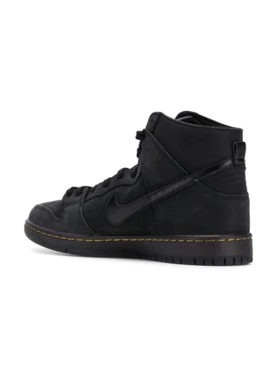 Shop Nike Sb Zoom Dunk Sneakers In Black