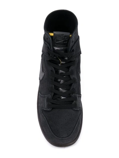 Shop Nike Sb Zoom Dunk Sneakers In Black