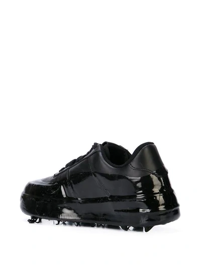 Shop 424 Varnished Lace-up Sneakers - Black