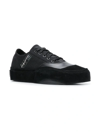 Shop Yohji Yamamoto X Adidas Contrast Logo Sneakers In Black