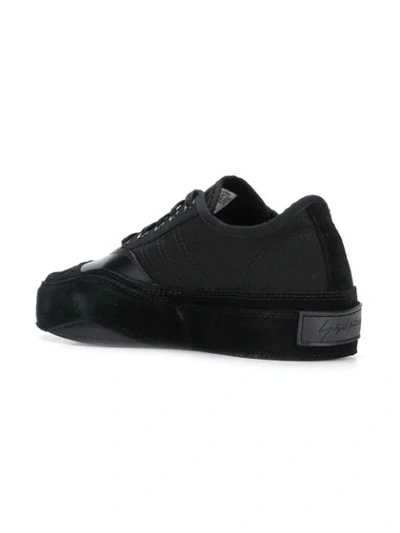 Shop Yohji Yamamoto X Adidas Contrast Logo Sneakers In Black