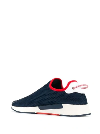 Shop Tommy Jeans Logo Print Slip-on Sneakers In Blue