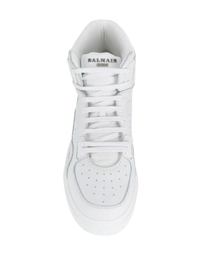 BALMAIN KYLE HI-TOP SNEAKERS - 白色