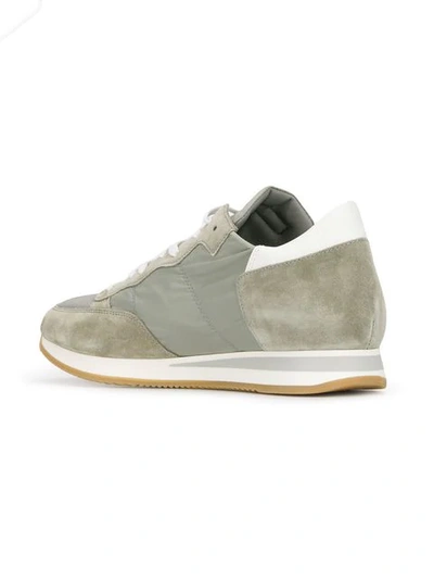 Shop Philippe Model Paris Low Top Trainers In Grey