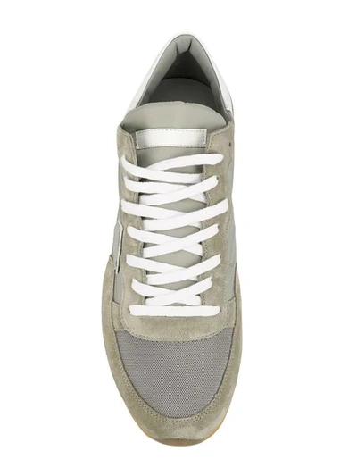 Shop Philippe Model Paris Low Top Trainers In Grey