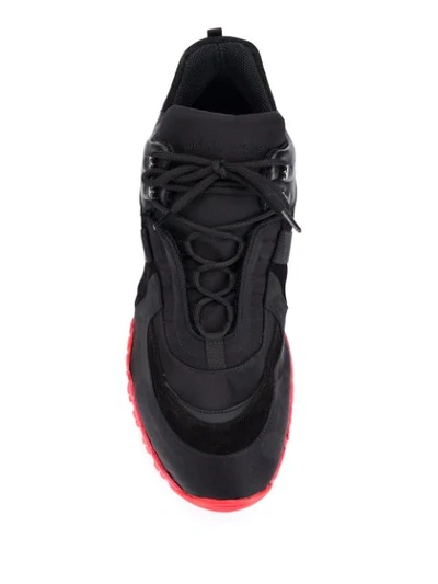 Shop Alyx Contrast Sole Runner Sneakers In Black