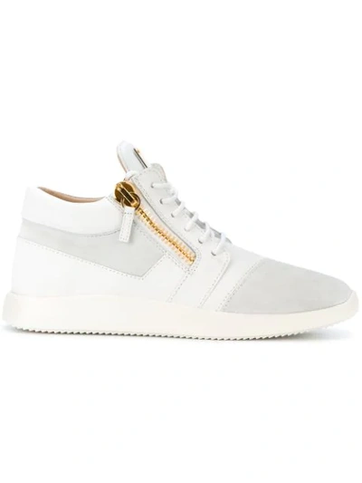 Shop Giuseppe Zanotti High-top-sneakers Mit Schnürung - Weiss In White