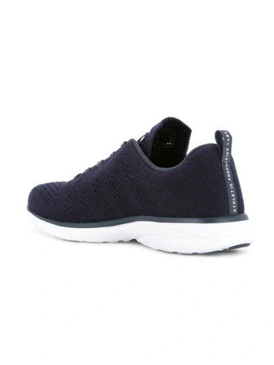 Shop Apl Athletic Propulsion Labs Perforated Lace-up Sneakers In Blue