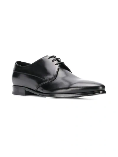 Shop Dolce & Gabbana Pointed Derby Shoes In Black