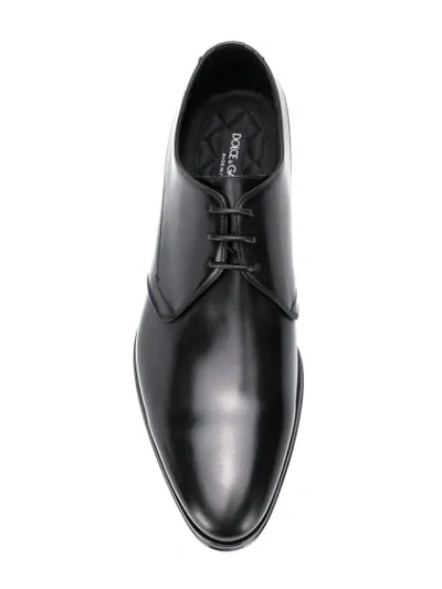 Shop Dolce & Gabbana Pointed Derby Shoes In Black