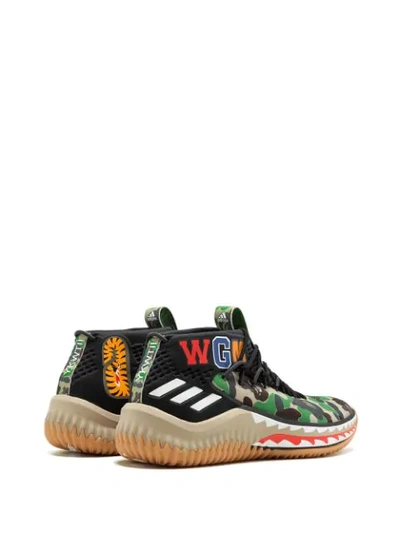 Adidas Originals Adidas Multicoloured Adidas X Bape Dame 4 Sneakers In Black