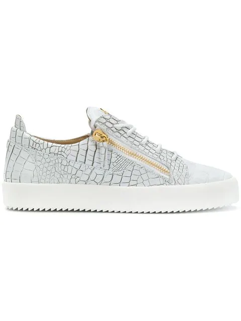 Giuseppe Zanotti Gail Python-print Sneakers In White | ModeSens