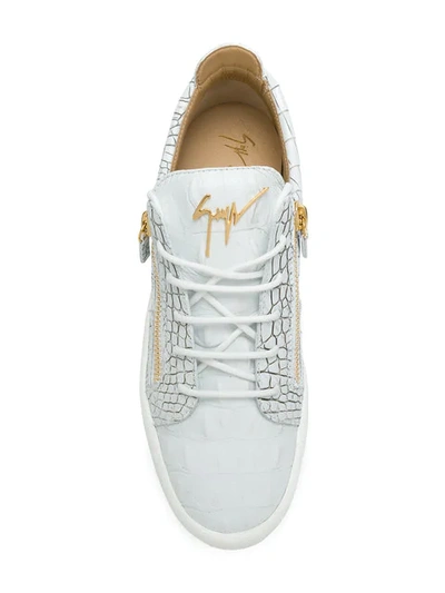 Shop Giuseppe Zanotti Gail Python-print Sneakers In White