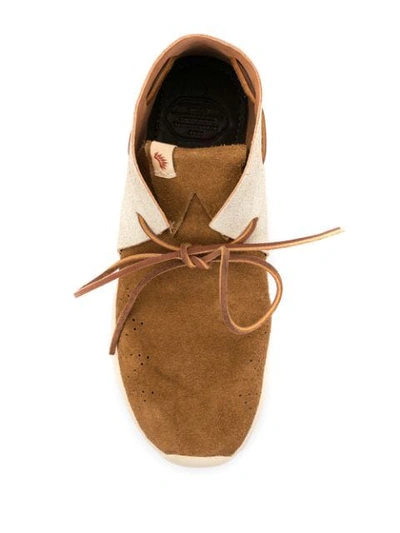Shop Visvim Stitch Detail Shoes In Brown