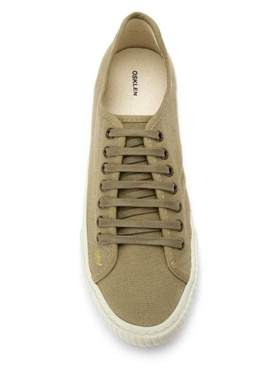 Shop Osklen Canvas Trainers In Brown