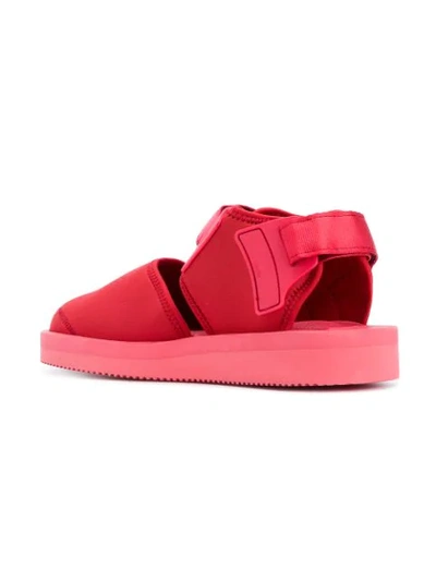 Shop Suicoke Closed Toe Sandals In Red