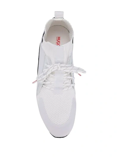 Shop Hugo Boss Logo Sneakers In White
