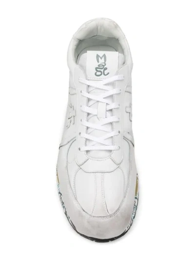 Shop White Premiata Mase 3575 Sneakers