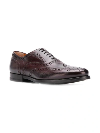 Shop Santoni Oxford Shoes - Brown