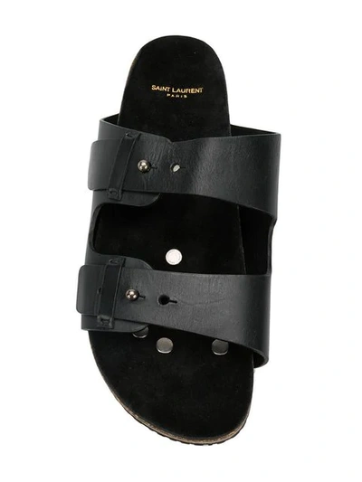 Shop Saint Laurent Jimmy Open-toe Sandals In Black