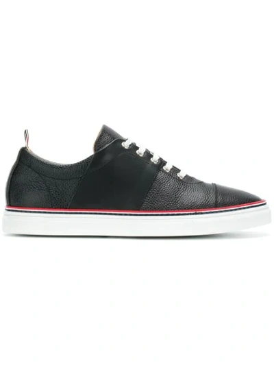 Shop Thom Browne Color-block Pebble Grain Trainer - Grey